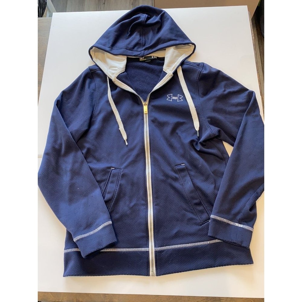 Under Armor Men’s Zip Up Sweatshirt Size Small Navy Blue